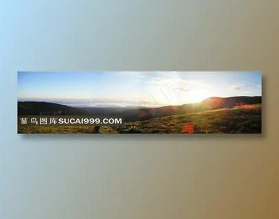 长白山的日出美景摄影图片