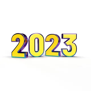 黄色2023年数字免抠素材