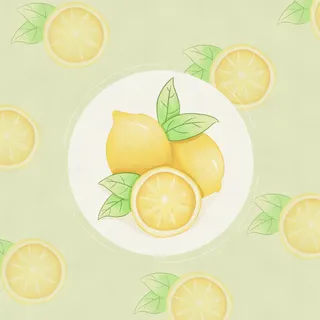 简约水彩夏日柠檬插画