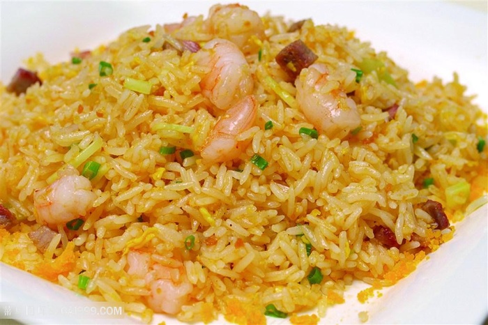 中华美食香港炒饭实拍摄影图