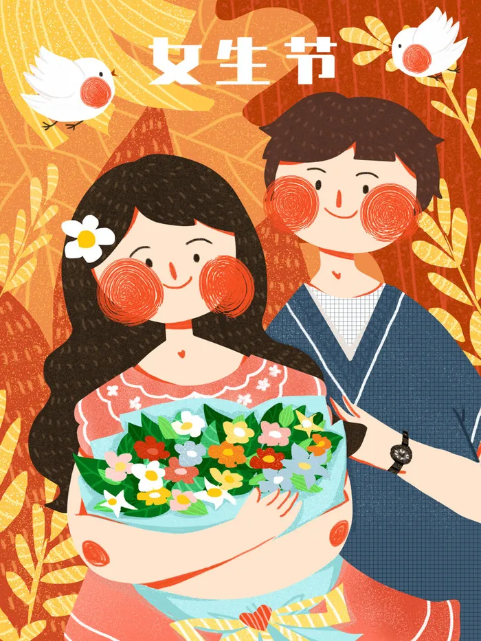 三八妇女节女神节插画