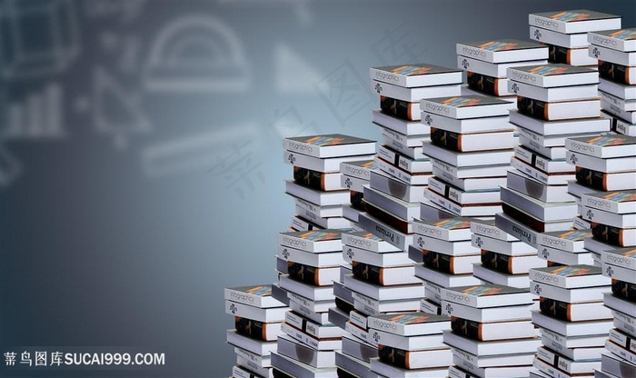 书山书本一堆堆