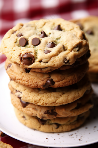 巧克力曲奇饼干下午茶摄影图