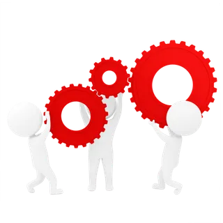 3D商务小人合作火柴人办公白领团队小黑人元素PNG设计素材模板