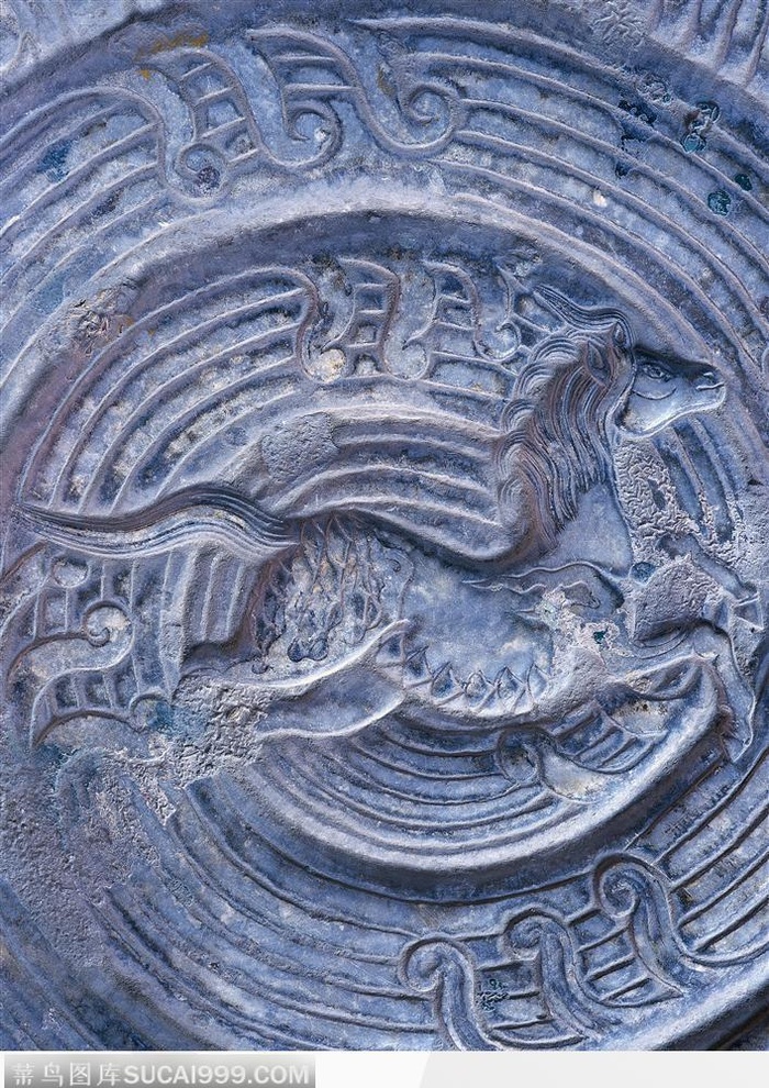 传统工艺品-骏马花纹特写