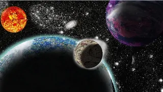 元宇宙世界天空背景墙风景