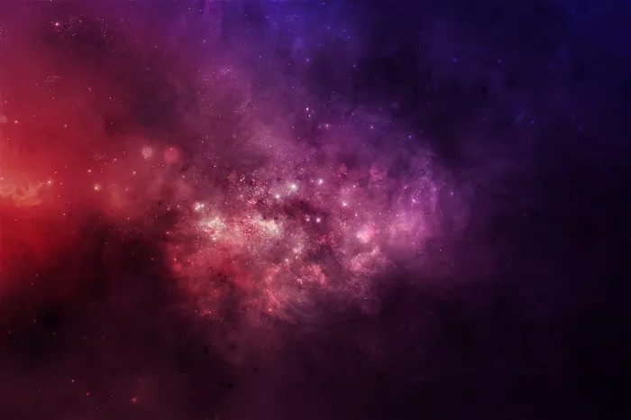 红色星空星云黑夜背景图片