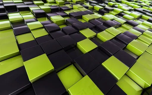 3D光滑立体方块背景高清图片