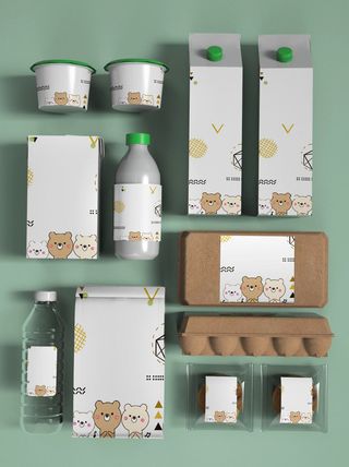 VI样机包装盒贴图包装logo样机