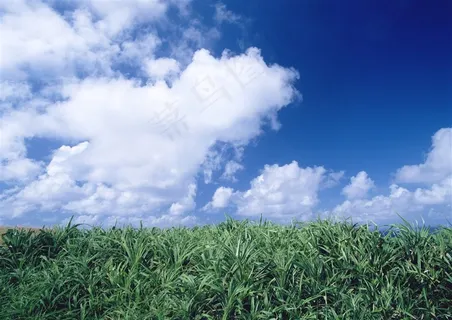 蓝蓝的天上白云飘干净美图素材