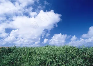 蓝蓝的天上白云飘干净美图素材