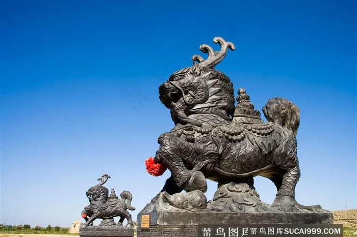 石狮铜狮造型图建筑图片北京风景