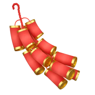 红色烟花爆竹免扣素材