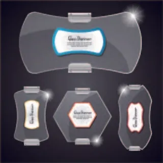 免抠玻璃质感标签