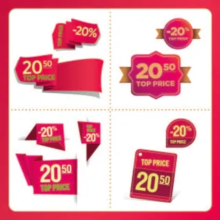 免抠促销吊牌标签