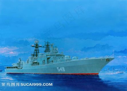 海面上游弋的军舰