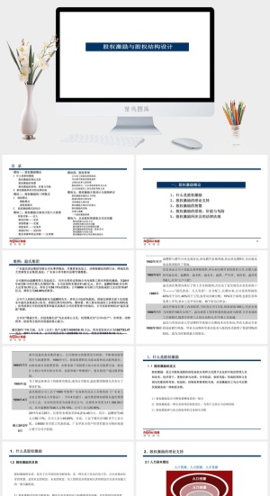 股权激励制度汇报演讲PPT模板预览图