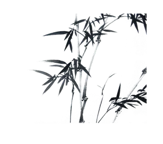 竹子水墨画中国风国画墨水书法竹子画