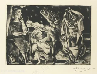 毕加索唯美时尚猎人艺术挂画