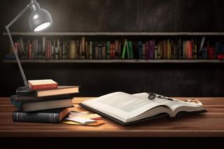 书桌书籍学习阅读背景