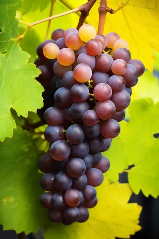 阳光下的成熟的葡萄摄影图