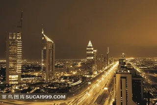 俯瞰城市夜景图片