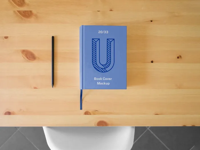 杂志书籍桌面书籍正面Hard Book Cover Mockuppsd模版下载