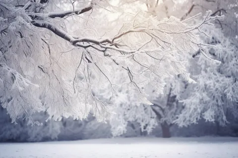 冬季雪景雾凇摄影图