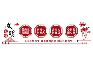 文化礼仪文化墙  