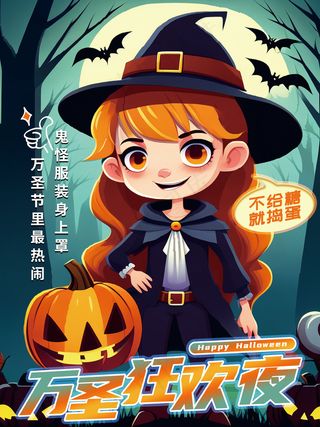 万圣狂欢夜  万圣节海报