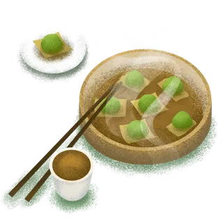 清明节海报设计插图卡通青团素材图片元素png透明背景