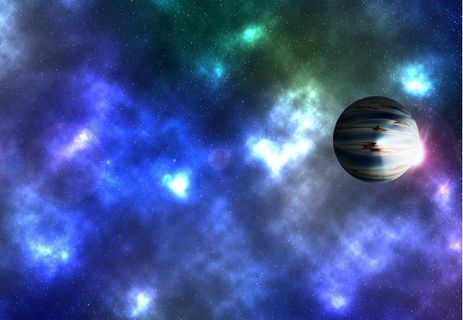 元宇宙世界风景天空背景墙