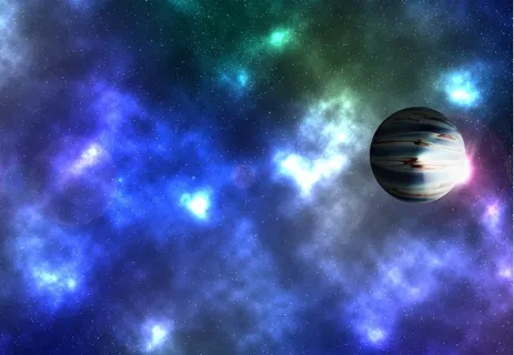 元宇宙世界风景天空背景墙