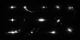 星光透明矢量闪亮的光白色闪光发光的灯光效果逼真的闪光和火花光效