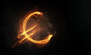 炫光火焰美元欧元符号