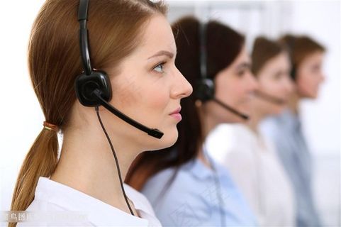 微笑的话务员特写高清图片