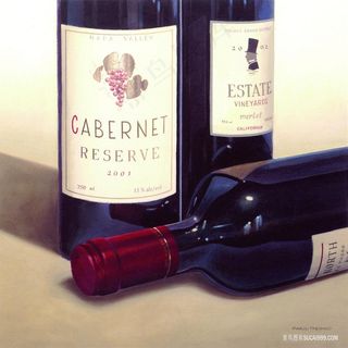 红酒瓶子艺术插画