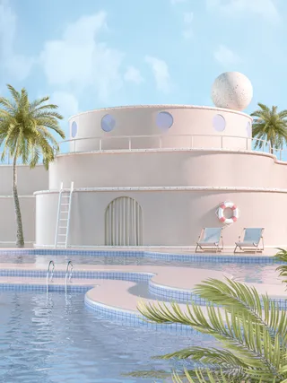 夏季游泳池背景