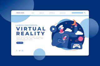 时尚大气元宇宙VR虚拟现实AR网页Banner海报设计模板AI矢量图素材