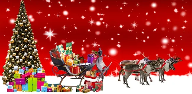 圣诞节雪花风景装饰背景墙