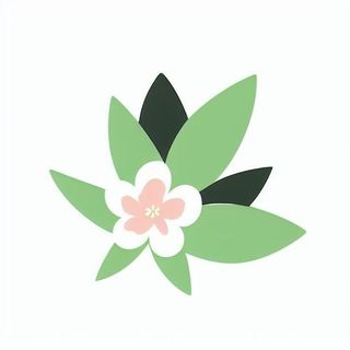 一朵花有绿叶环绕png免抠