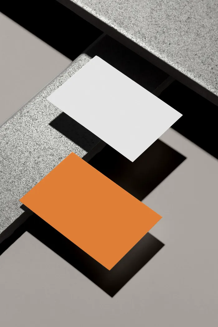 石头背景高档轻奢名片样机psd模版下载