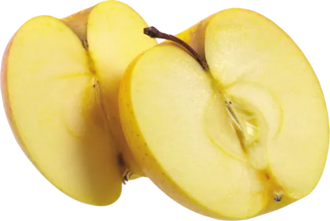 苹果对半切开png素材