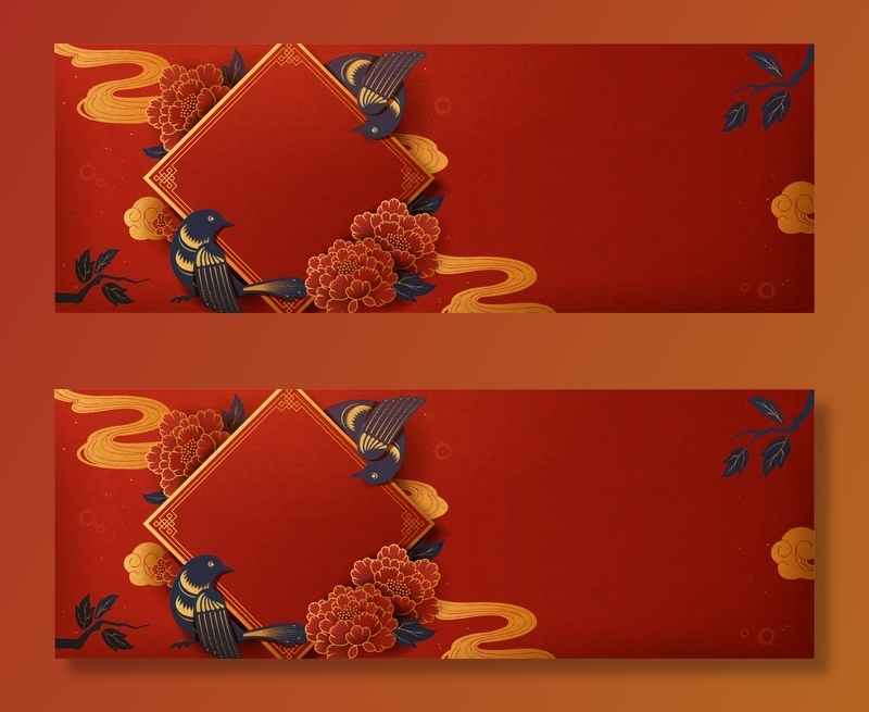 中式传统新年春节矢量素材eps,ai矢量模版下载