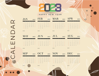 2023日历 2023年挂历 兔年日历 