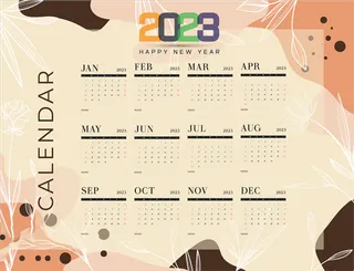 2023日历 2023年挂历 兔年日历 