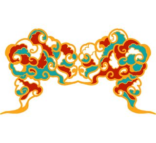 中国风中式国潮敦煌云纹祥云插画图案云朵云彩元素PSDAI设计素材