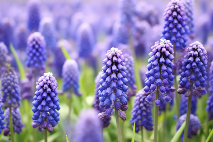 紫色葡萄花信子鲜花摄影图(4032x2688)