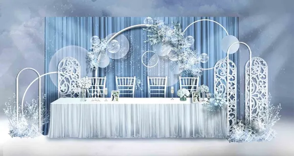 蓝色浪漫婚礼迎宾区效果图 蓝色浪漫婚礼迎宾区效果图