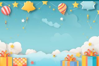 可爱生日展板背景